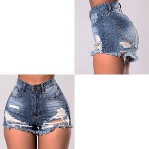 NEW FN* “Going Out Your Way Shorts-Dark Denim”